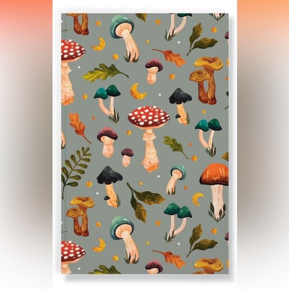 DENIK Mushroom Garden Classic Layflat Notebook, 8.25-inch Length, NWT